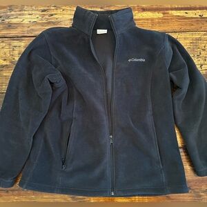 Columbia women’s fleece zip-up jacket black size 1X